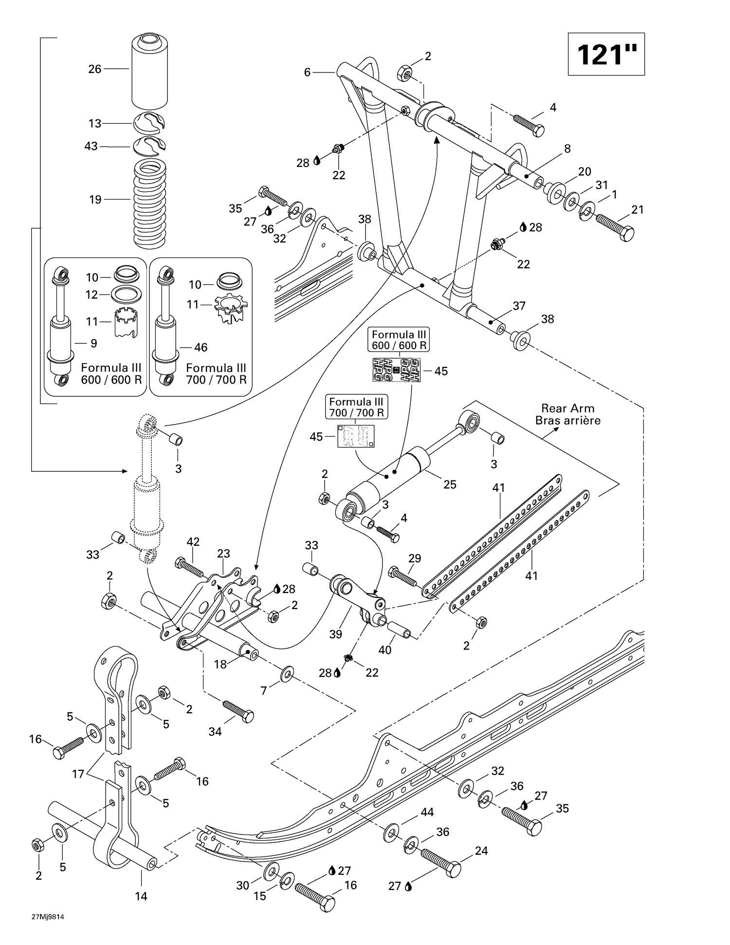 08- Front Arm, Rear Suspension (121’’)
