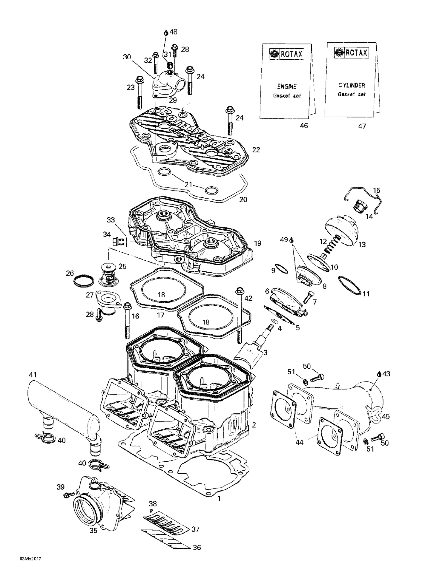 01- Cylinder, Exhaust Manifold