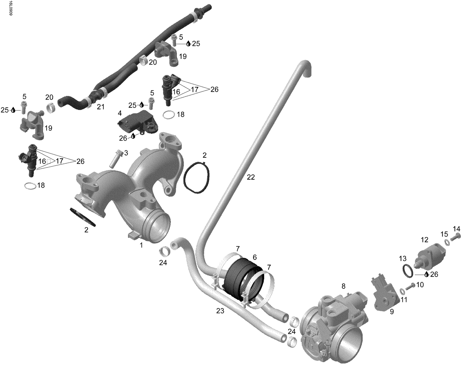 01- Air Inlet Manifold And Throttle Body