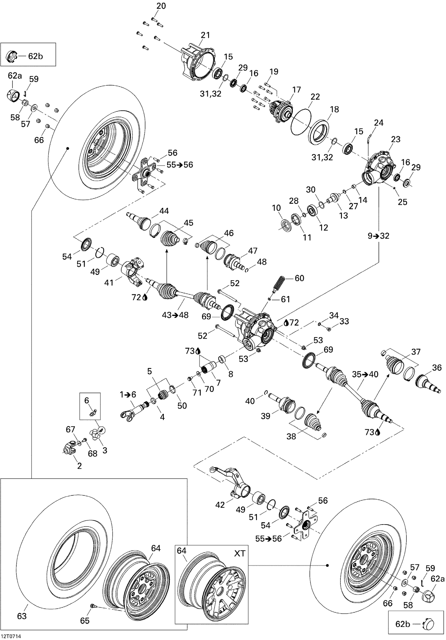 07- Drive System, Front XT