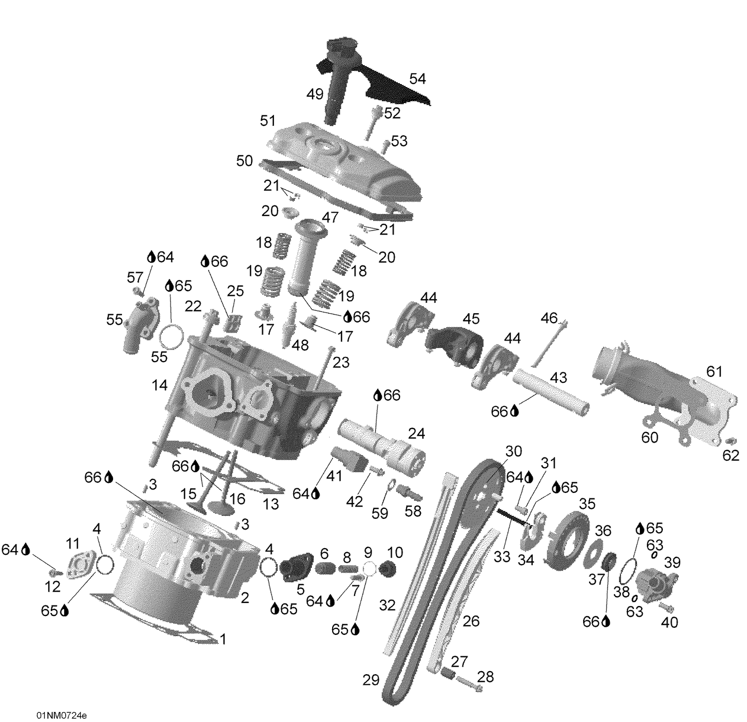 01- Cylinder and Cylinder Head, Rear Side
