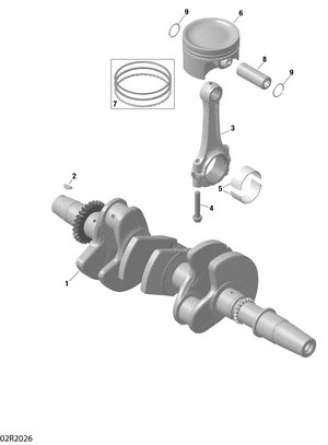 01- Crankshaft And Pistons Schematic
