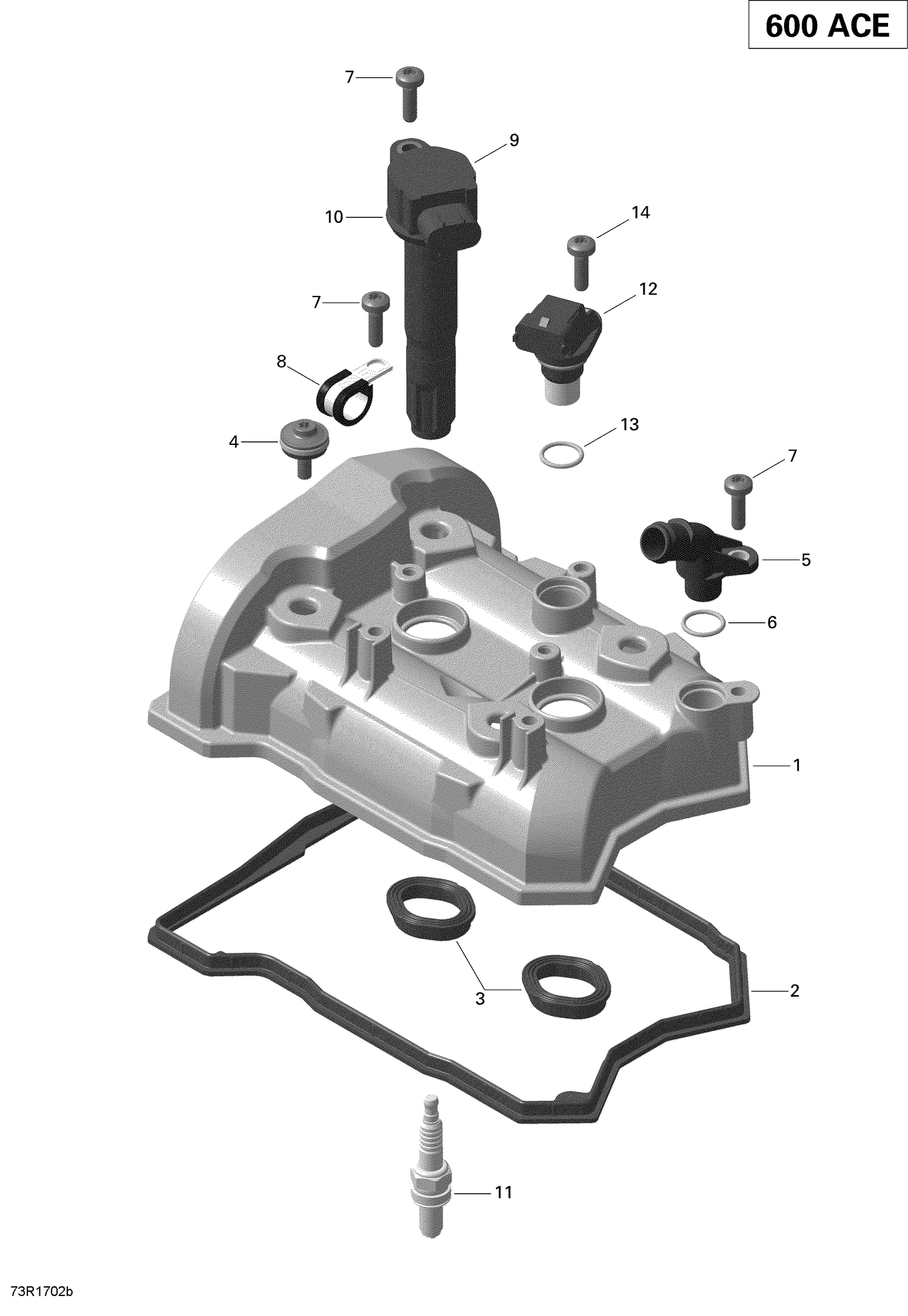 01- Valve Cover - 600 ACE