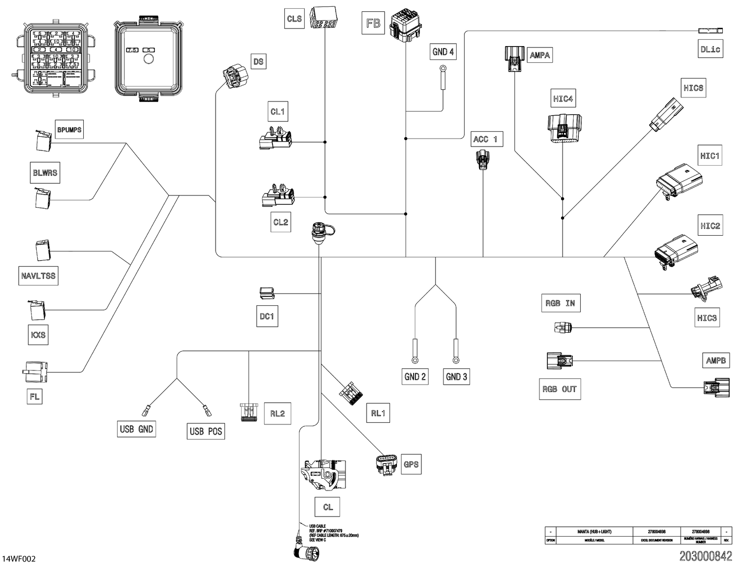 08- ELECTRIC - Console Wiring Harness - 278004698
