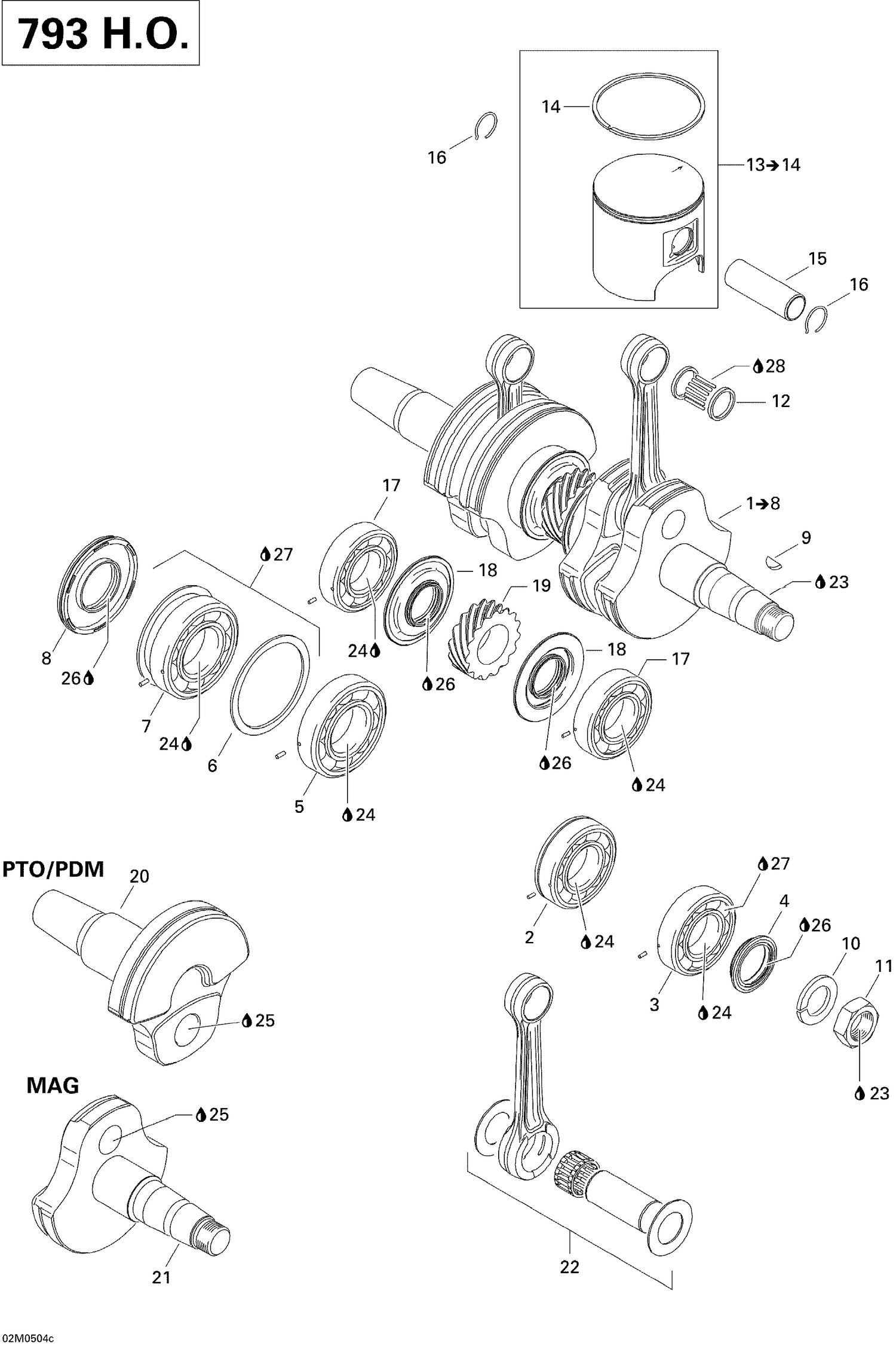 01- Crankshaft And Pistons 793HO