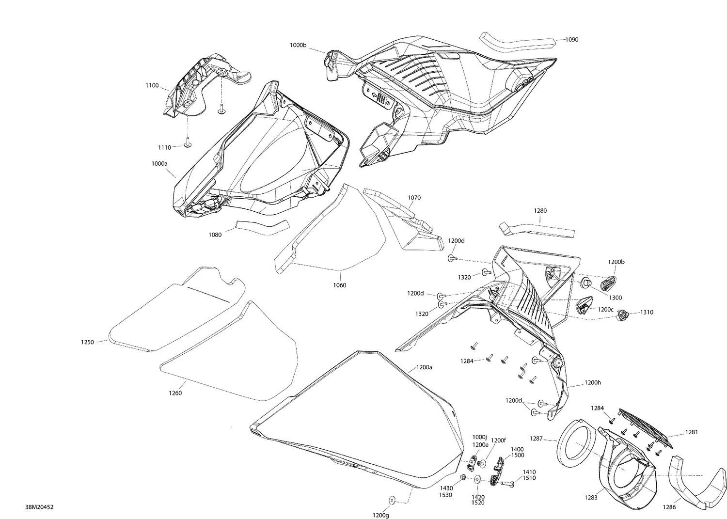 09- Body - Hood Section - Lateral Panel - Manta Green
