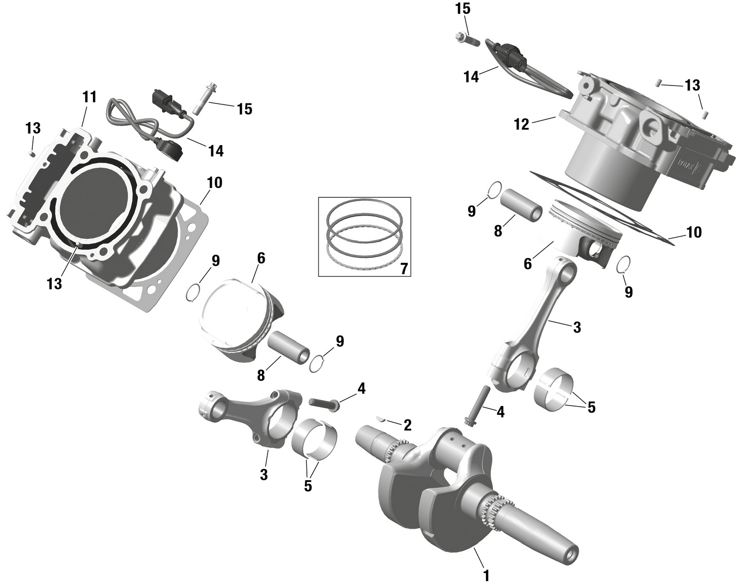 01- ROTAX - Crankshaft, Pistons and Cylinder