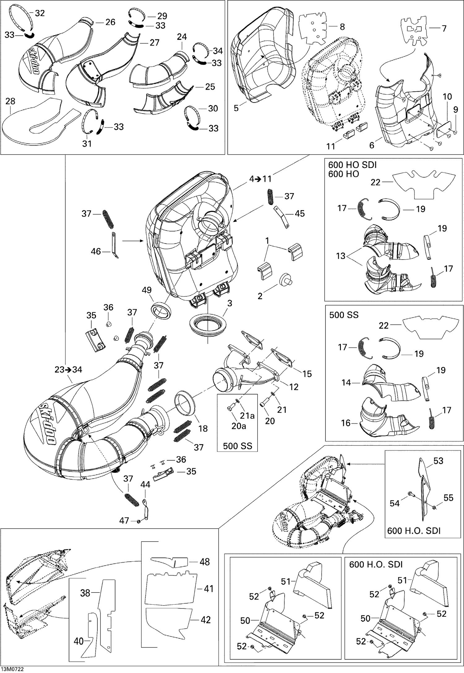 01- Exhaust System 600 HO SDI