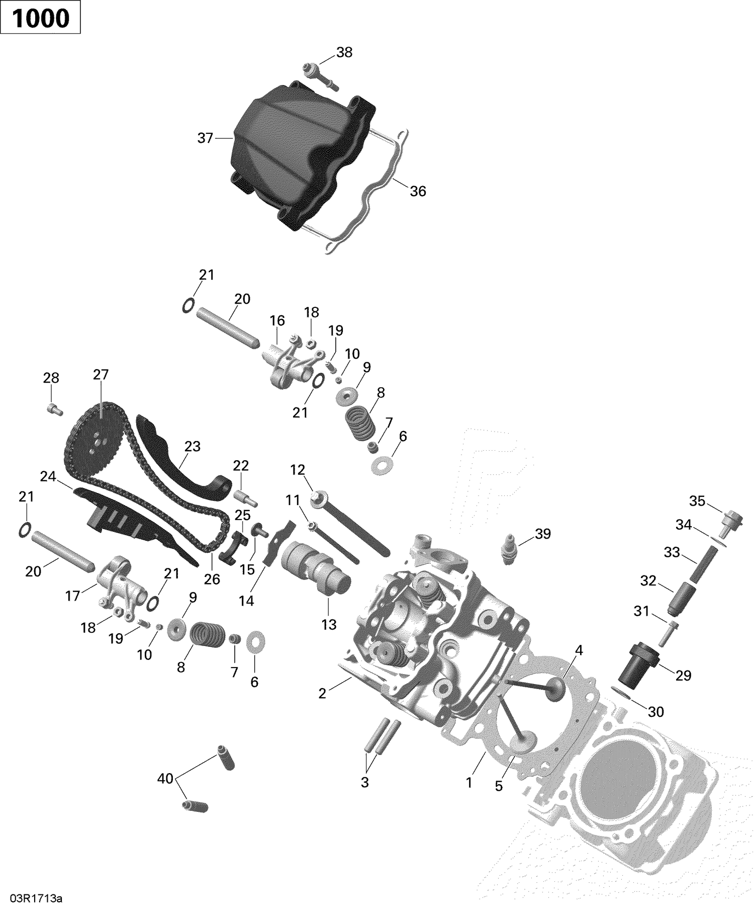 01- ROTAX - Cylinder Head, Front