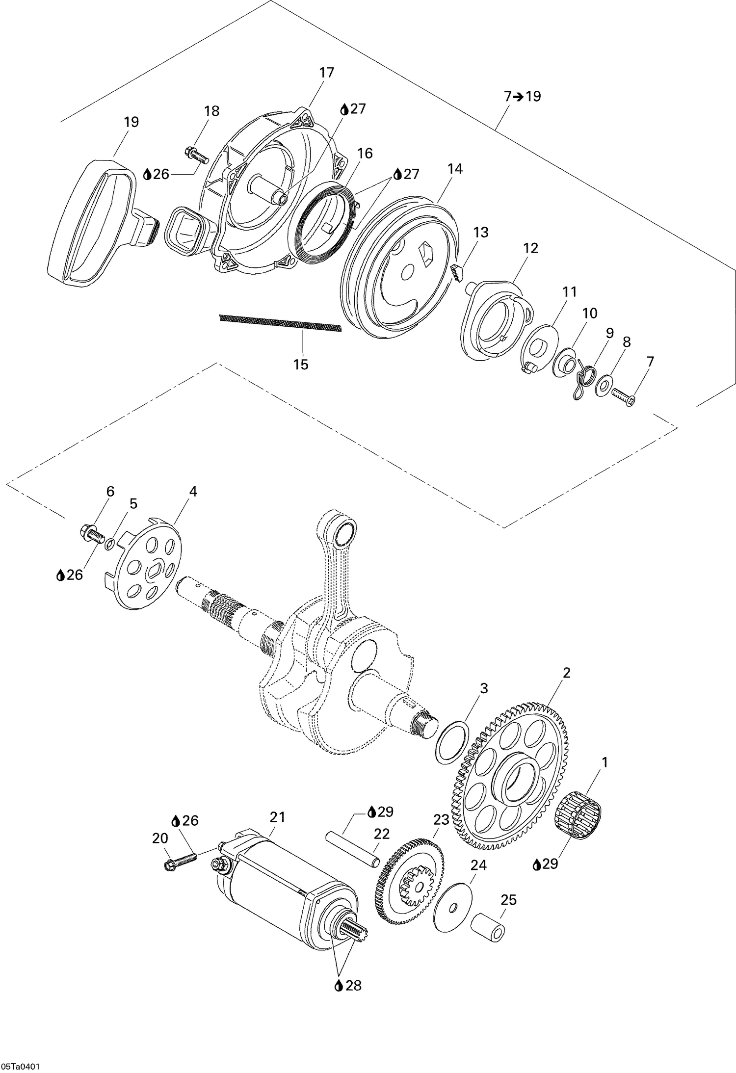 04- Rewind Starter, Electric Starter