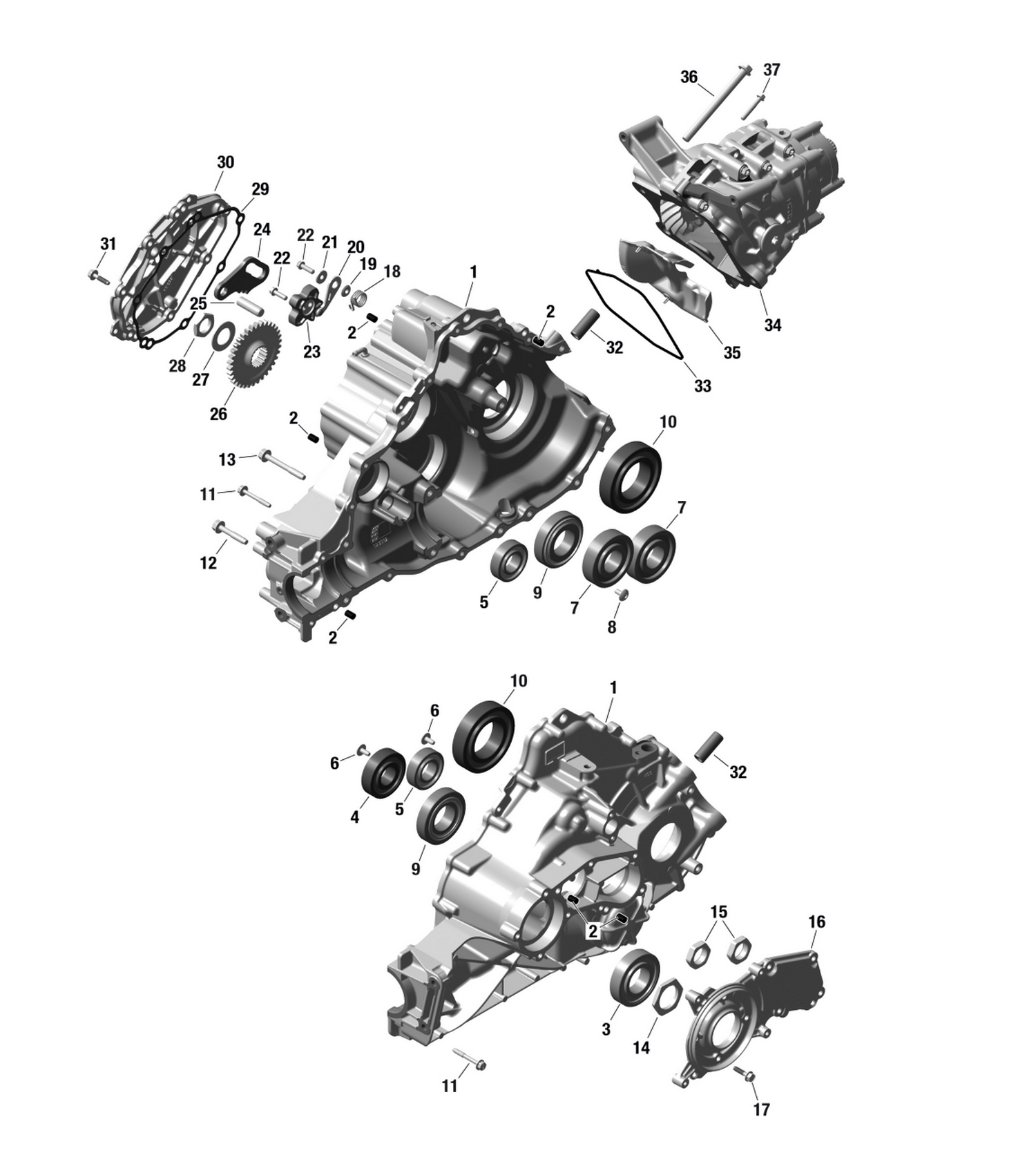 01- ROTAX - Gear Box 1 - 686 888 - Tremec - 2nd Generation