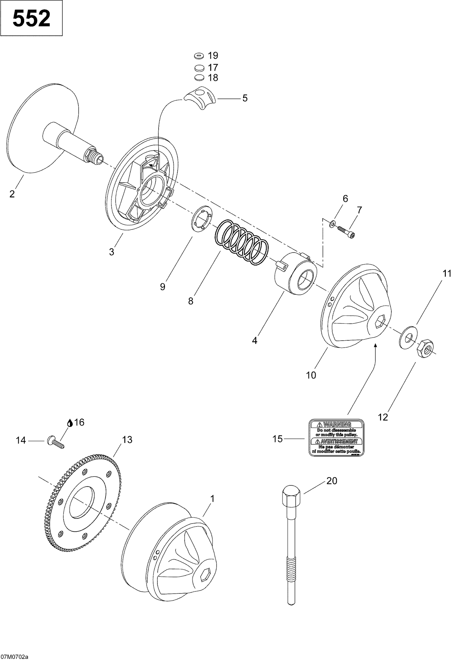 05- Drive Pulley 550