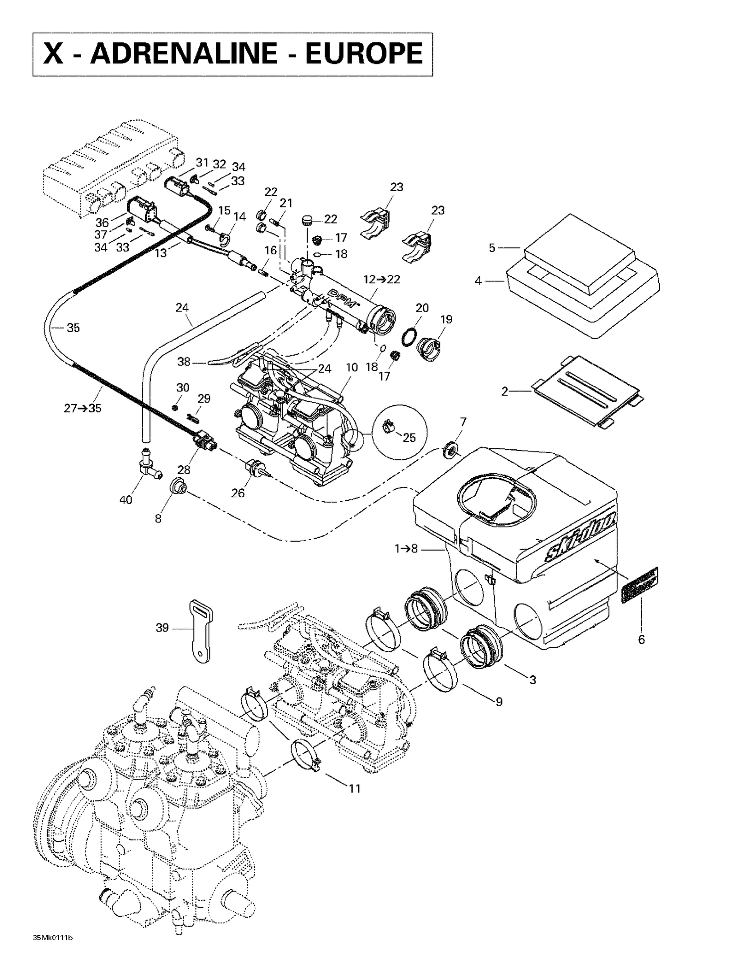 02- Air Intake System (X, Adrenaline, Europe)