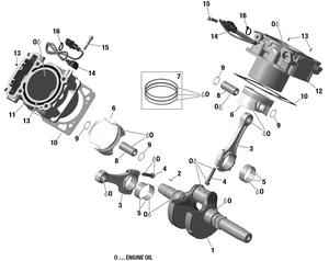 01- Rotax - Crankshaft, Piston And Cylinder Schematic