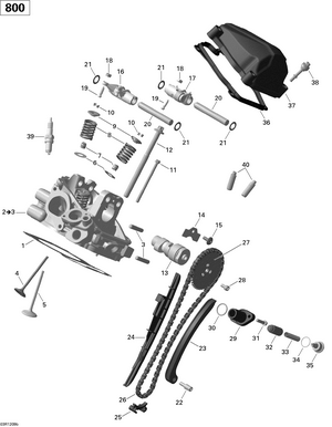 01- Cylinder Head, Rear Schematic