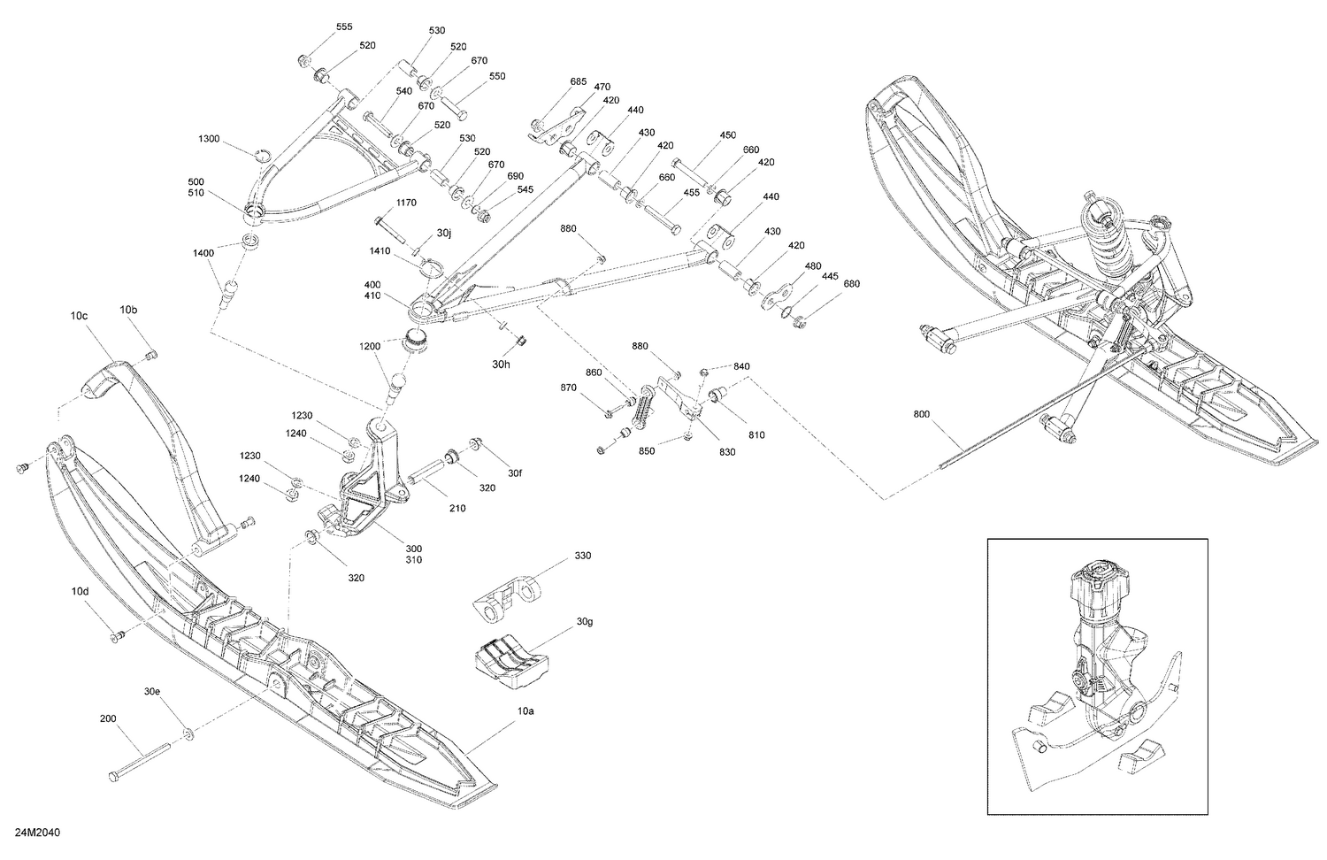 07- Suspension, Front - System - Ski Pilot TS - XRS