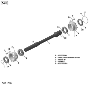 01- Rotax - Drive Shaft - 570 Efi Schematic