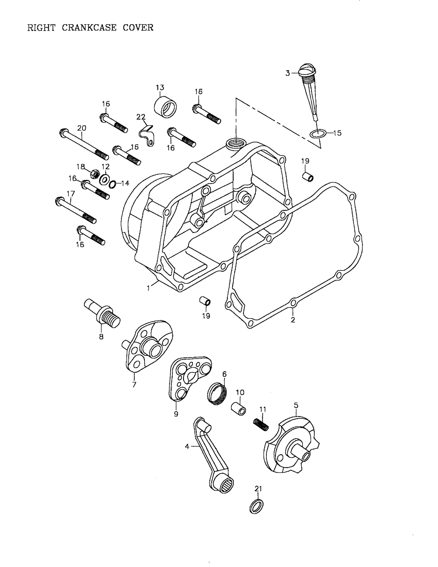 01- Right Crankcase Cover 172a-05