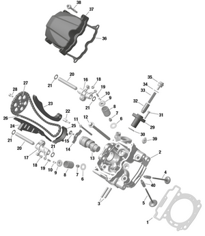 01- Rotax - Front Cylinder Head Schematic