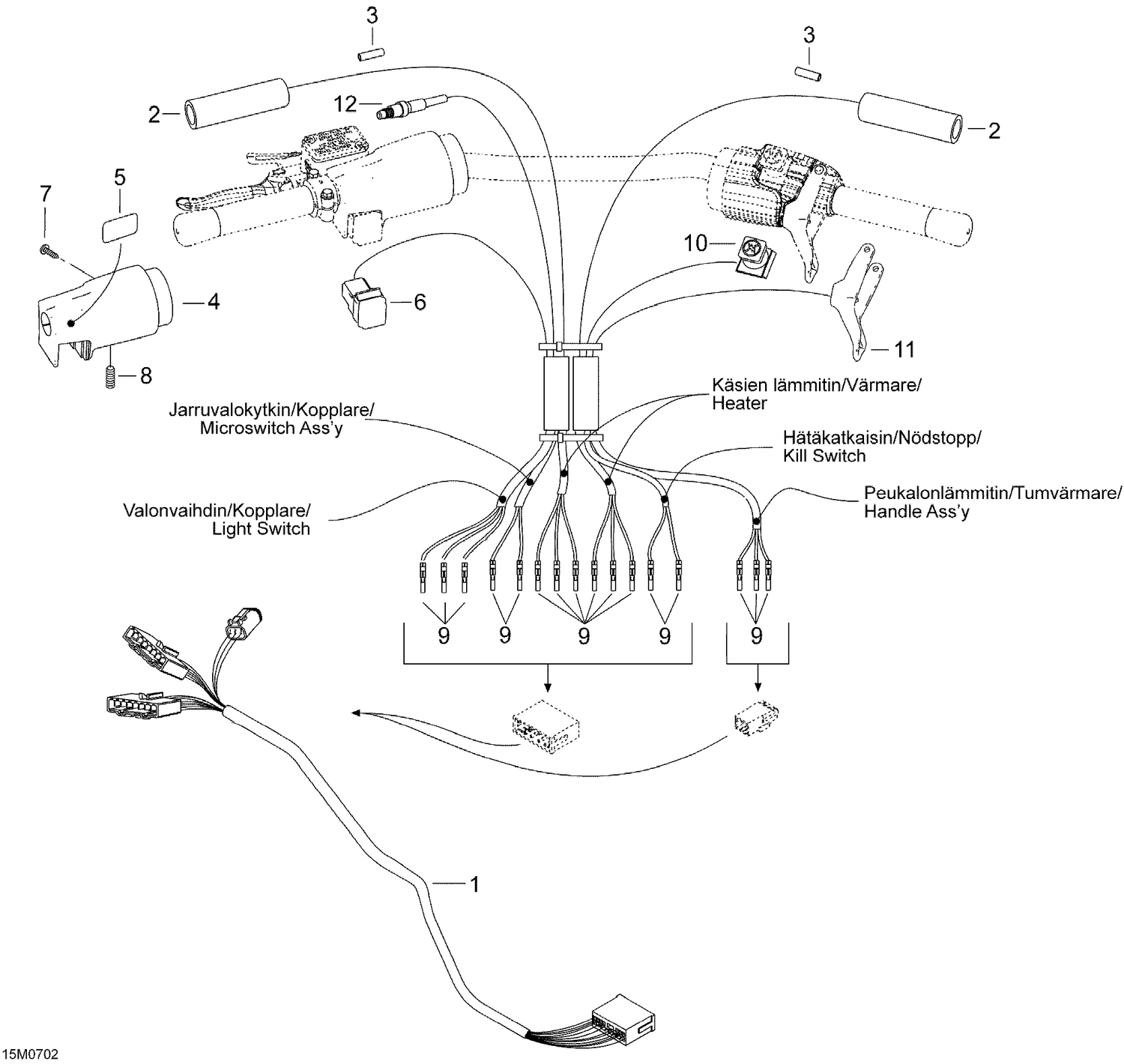 10- Steering Wiring Harness WT 550