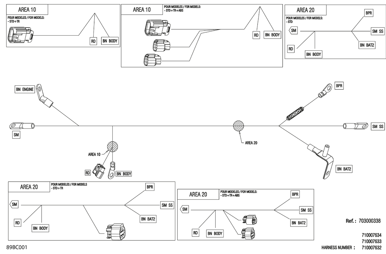 08- Electric - Voltage Regulator Wiring Harness - 710007632