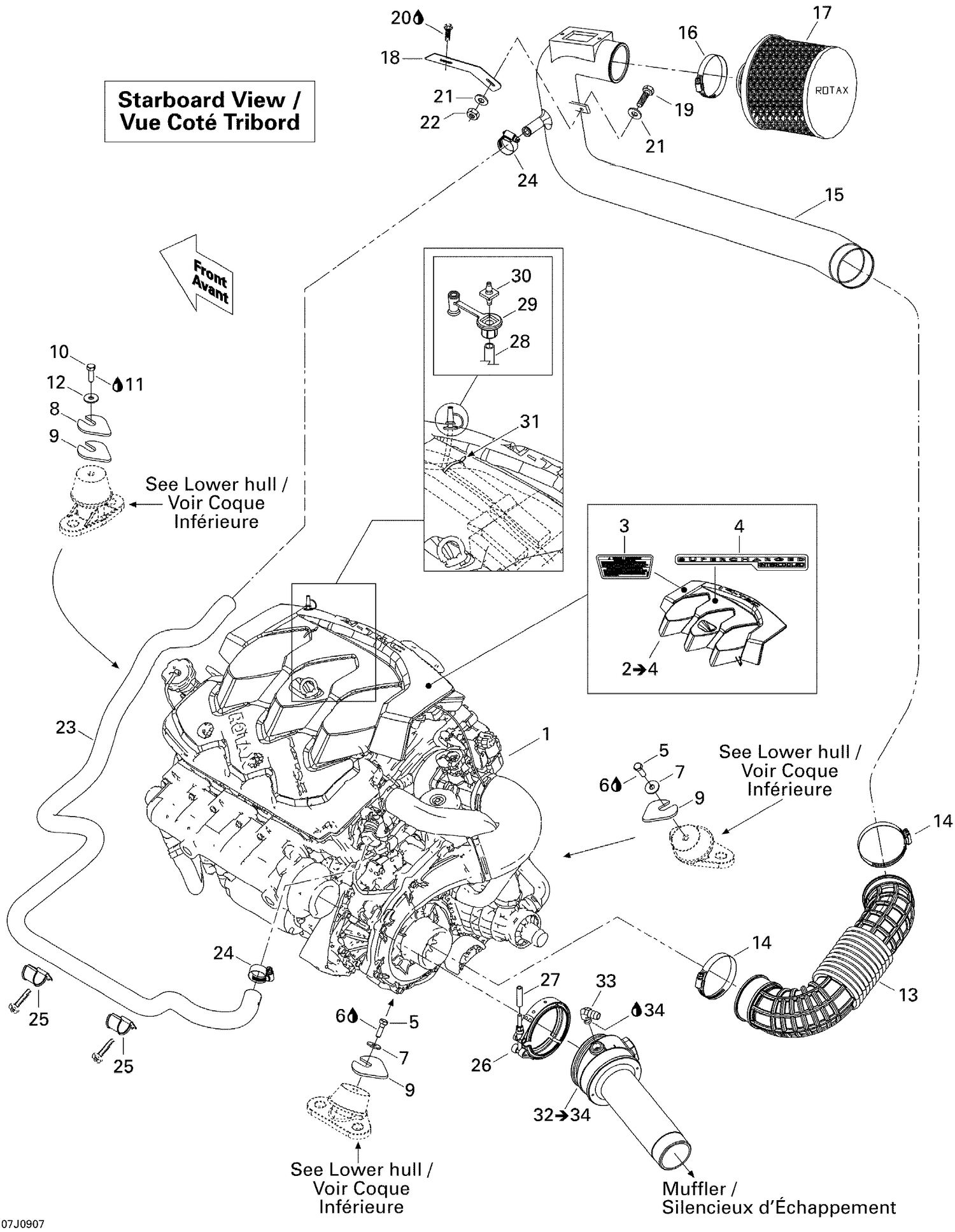 01- Engine And Air Intake Silencer