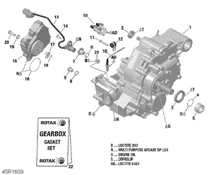 01- Gear Box Assy - 650 Efi Schematic