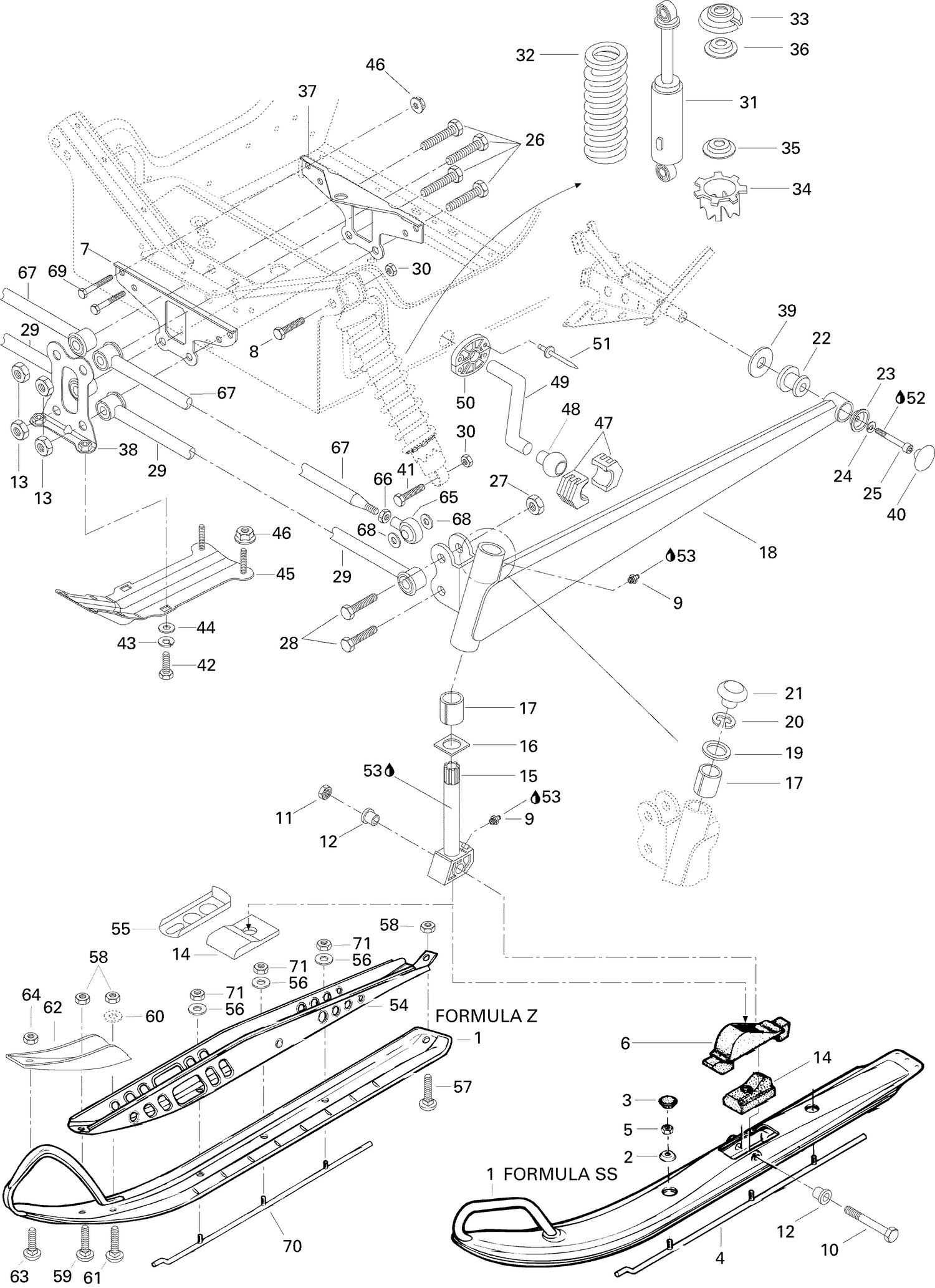 07- Front Suspension And Ski Formula SS