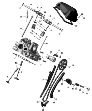 01- Rotax - Rear Cylinder Head Schematic
