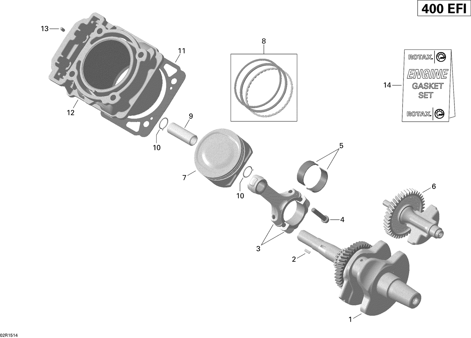 01- Crankshaft And Pistons _02R1514