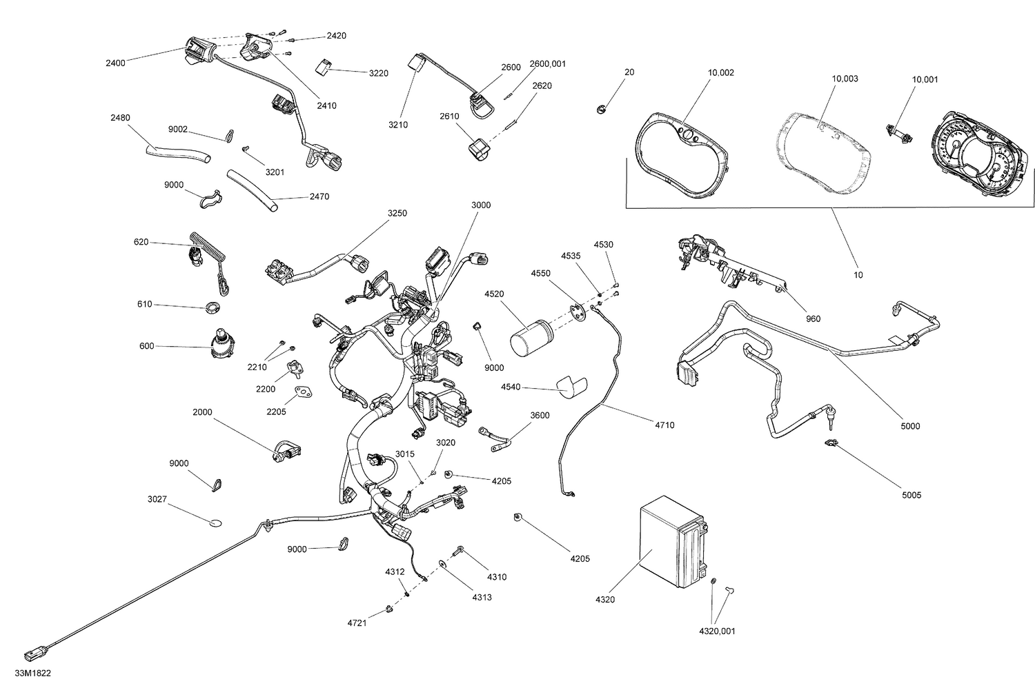10- Electrical System MXZ - 600 HO E-TEC - Package XRS
