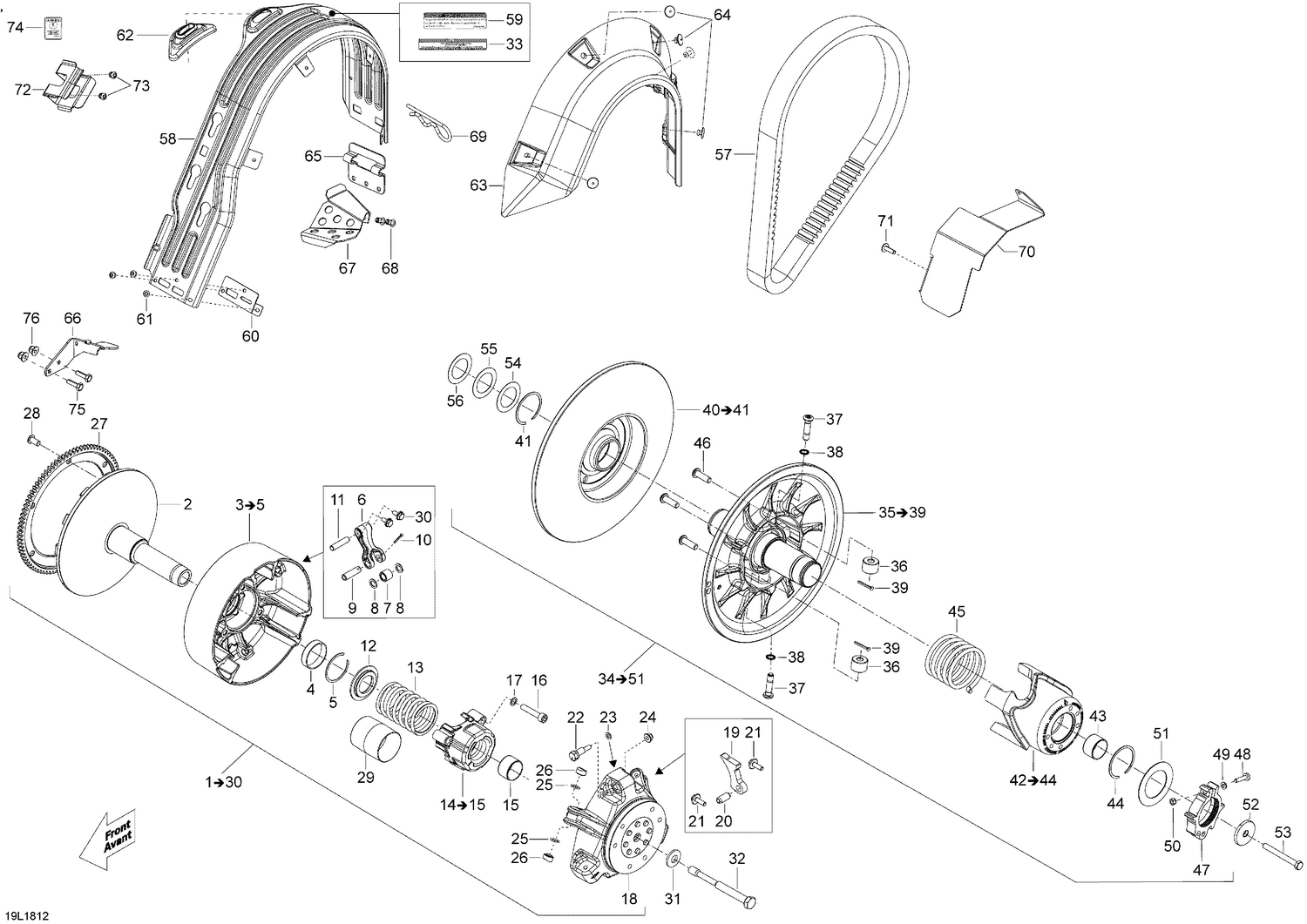 05- Pulley Skandic - 600HO E-TEC