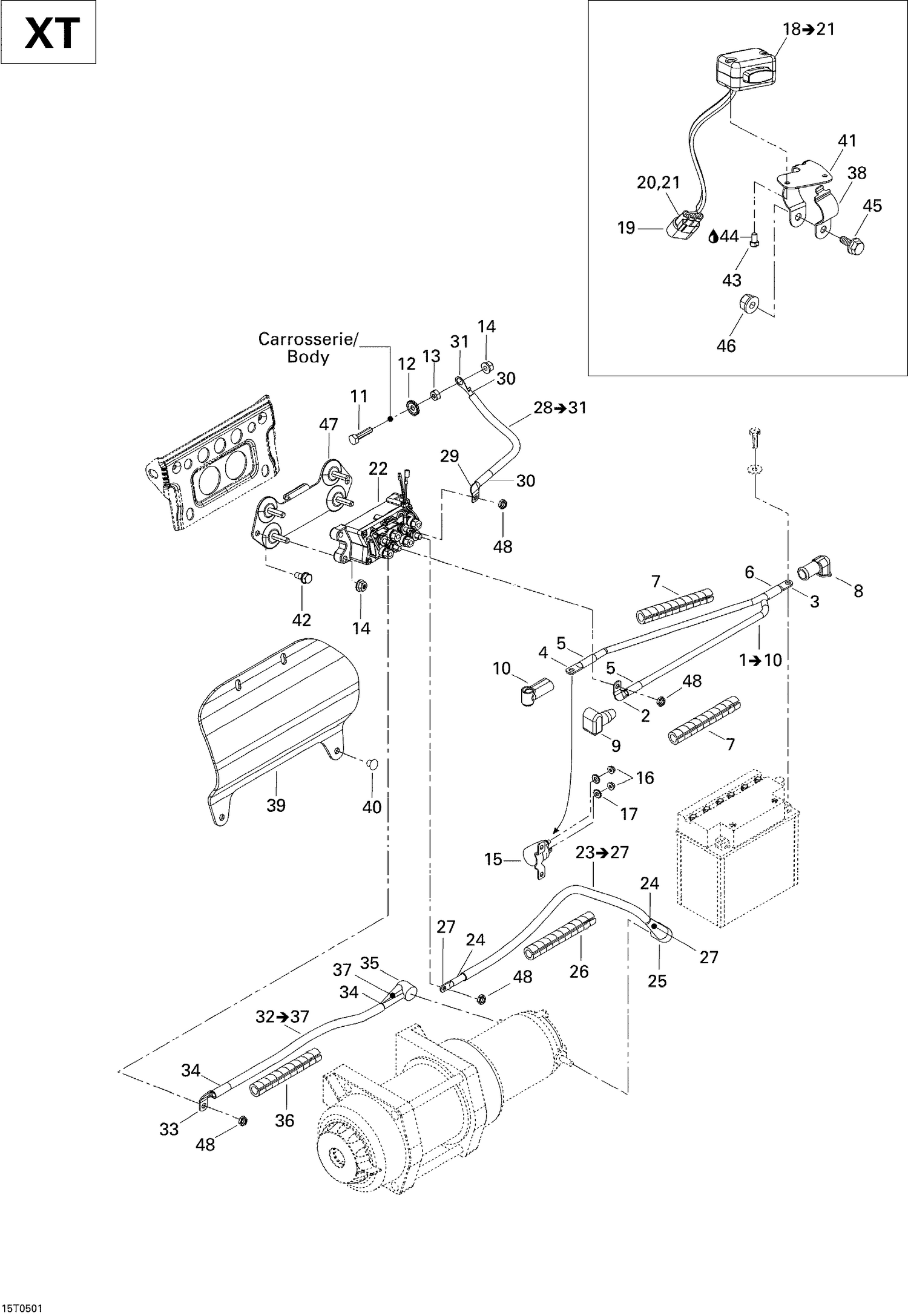 10- Electrical Harness, Front Section XT