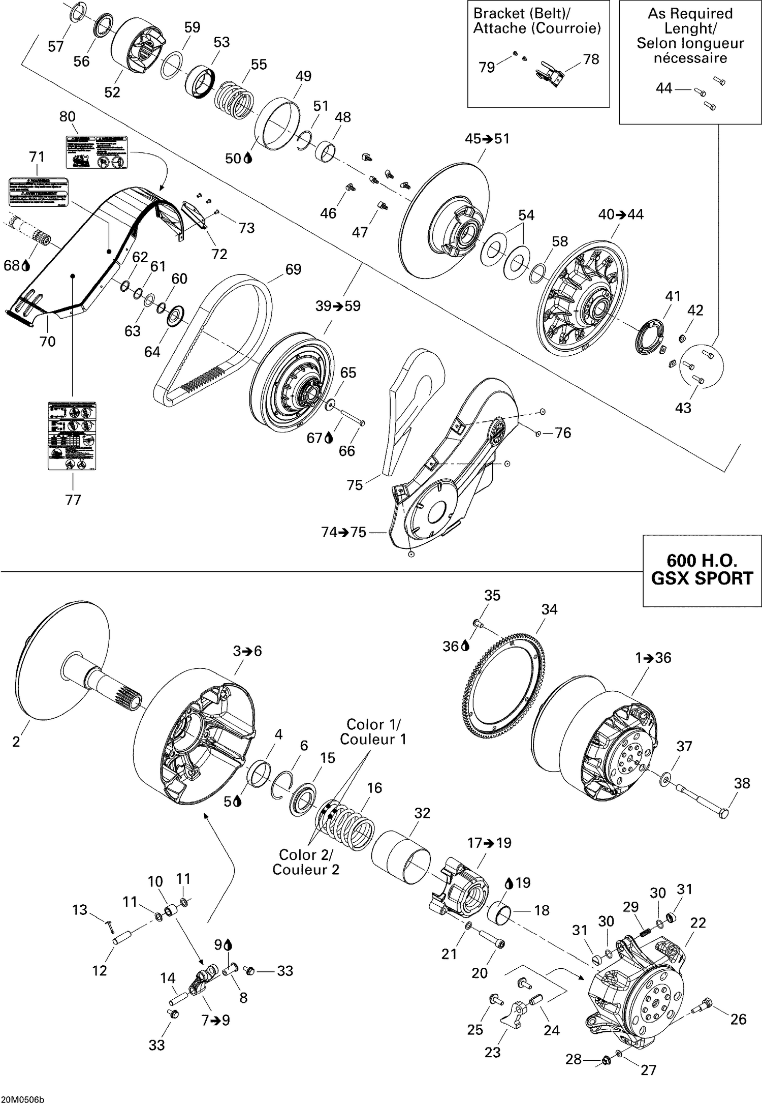 05- Driven Pulley GSX 600 HO