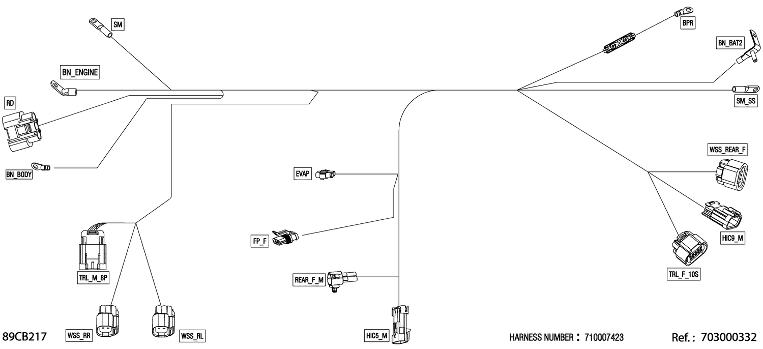 08- Electric - Voltage Regulator Wiring Harness - 710007423