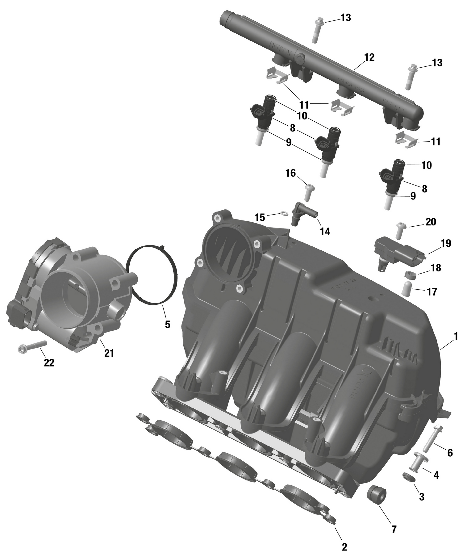 01- ROTAX - Air Intake Manifold And Throttle Body