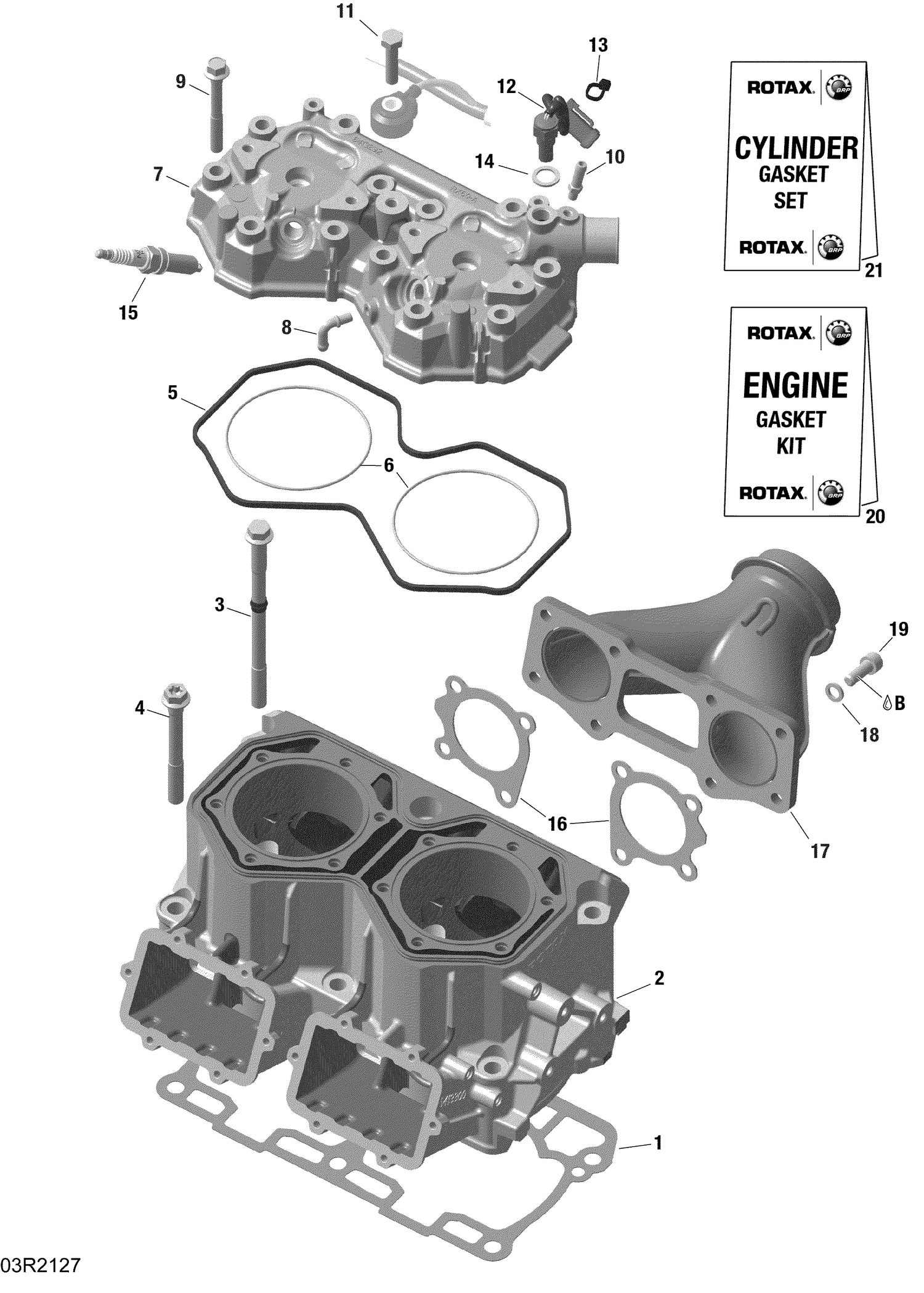 01- Rotax - Cylinder And Cylinder Head - NA - Shot