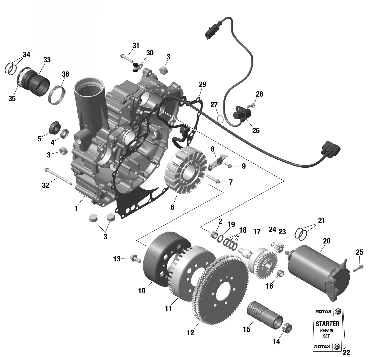 01- ROTAX - Magneto and Electric Starter