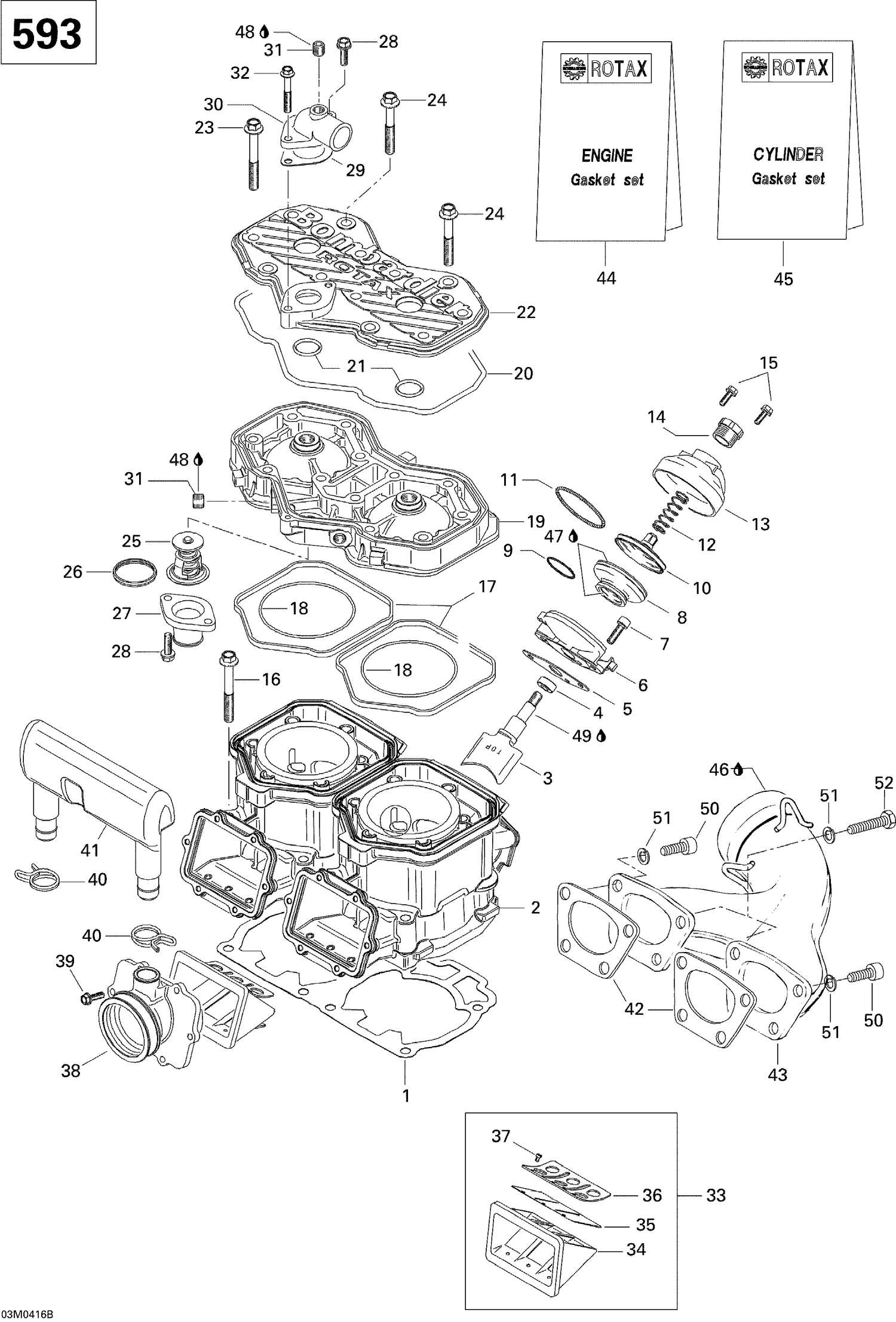 01- Cylinder, Exhaust Manifold (593)