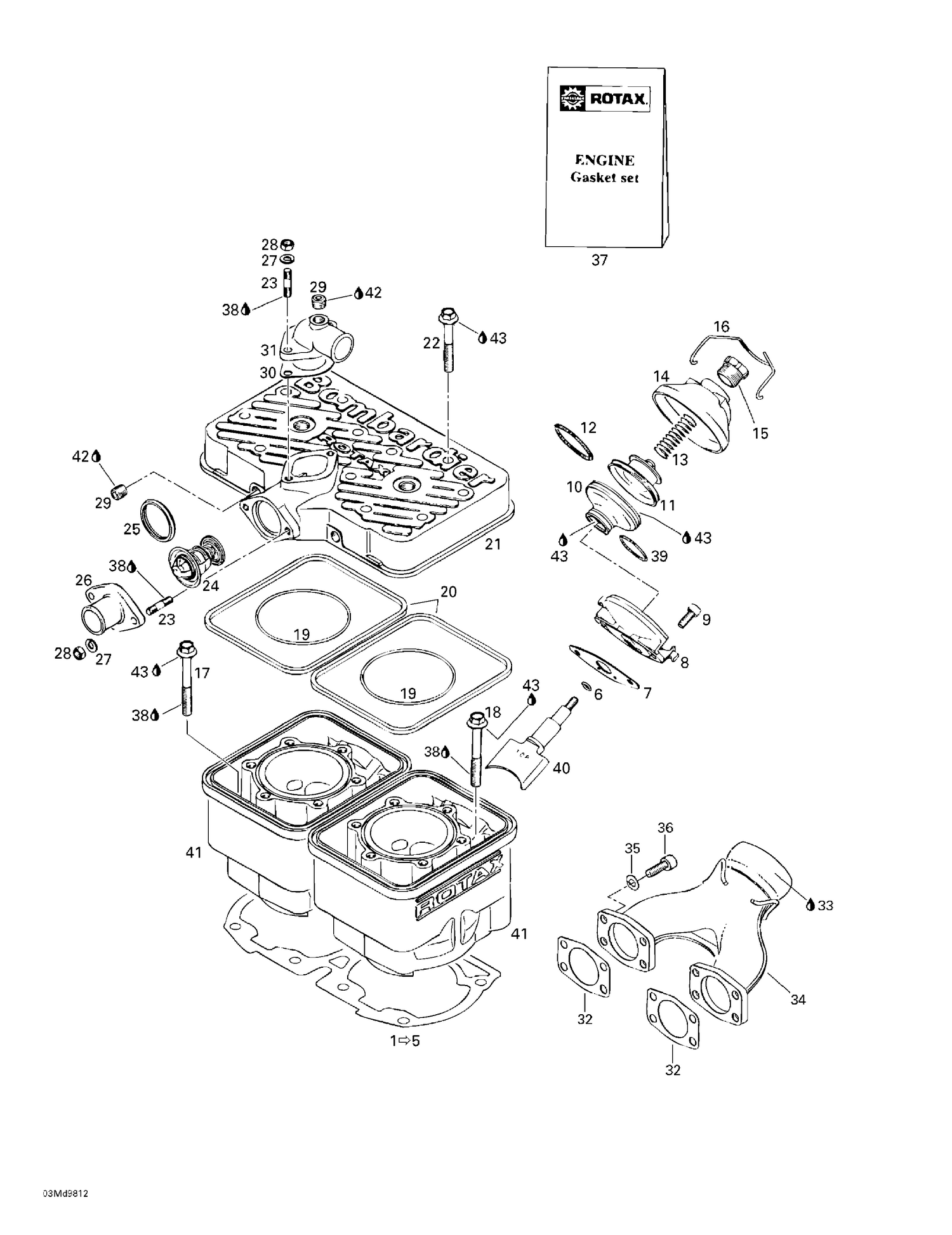 01- Cylinder, Exhaust Manifold