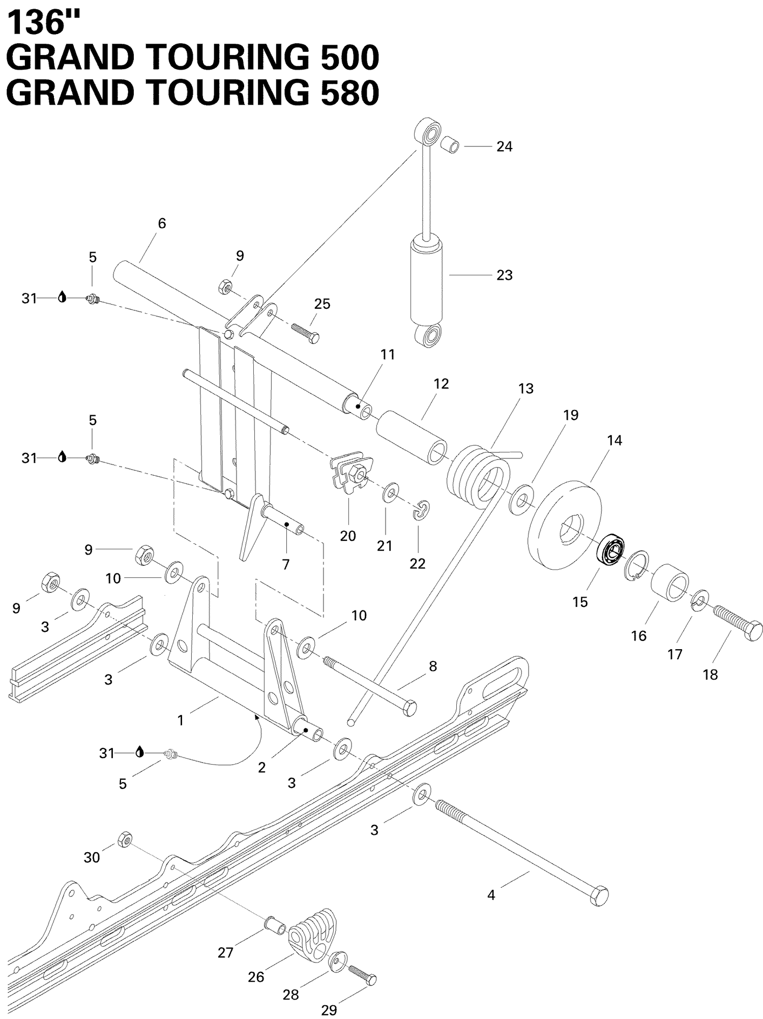 08- Rear Arm 500, 580