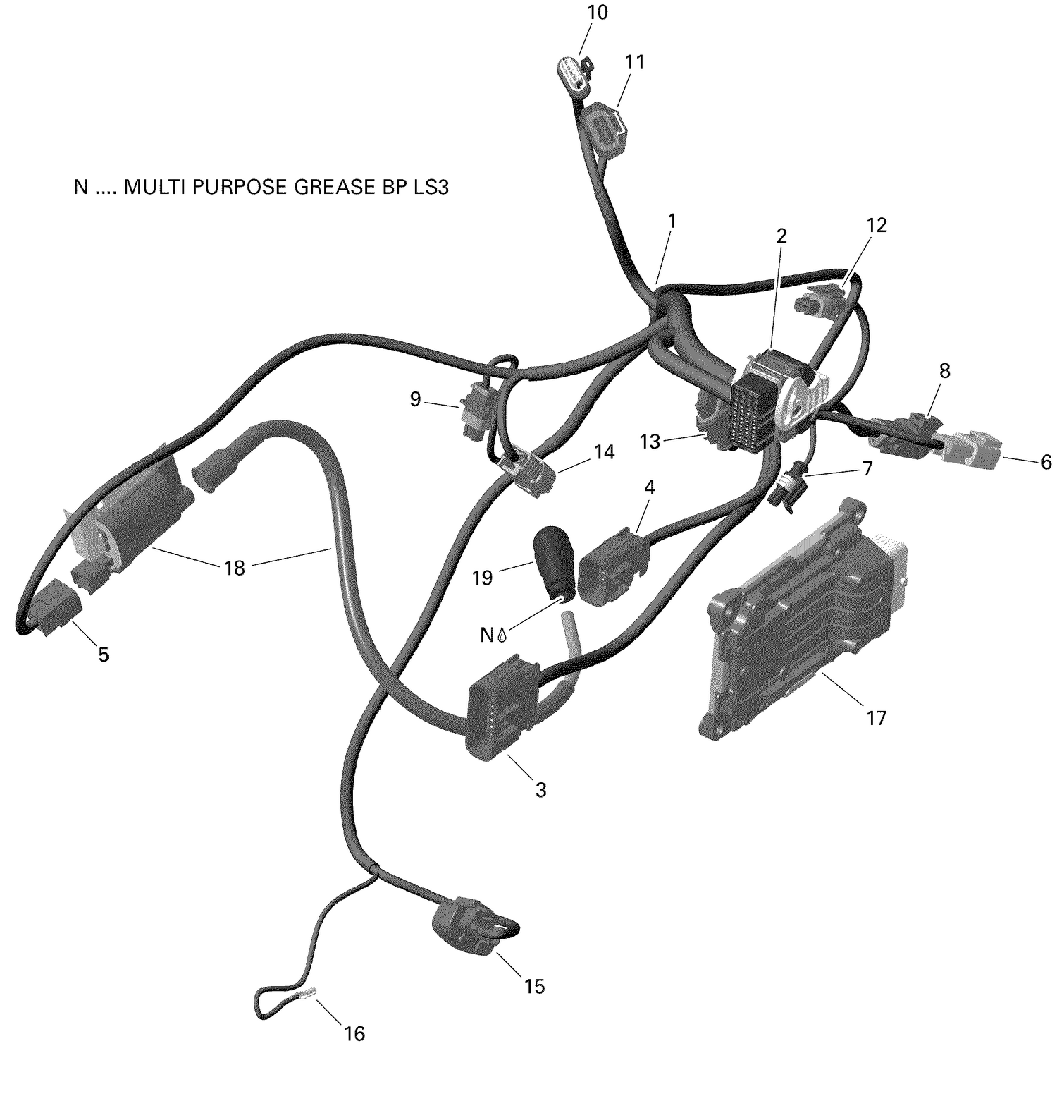 10- Engine Harness And Electronic Module - 450 EFI - Non CARB