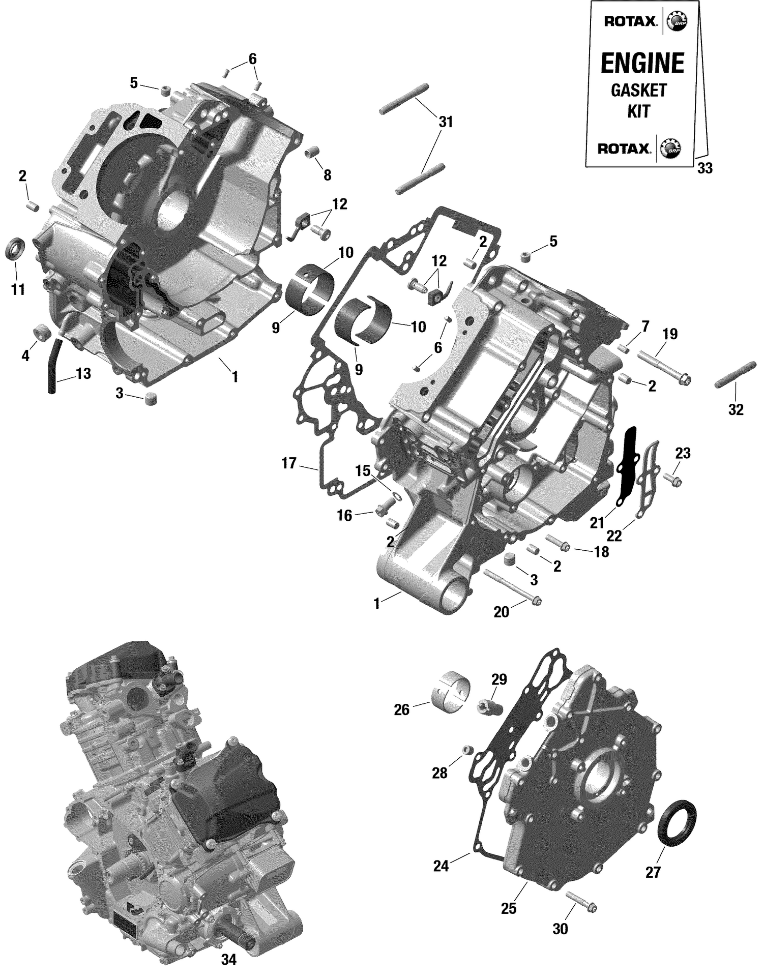 01- Rotax - Crankcase - 322