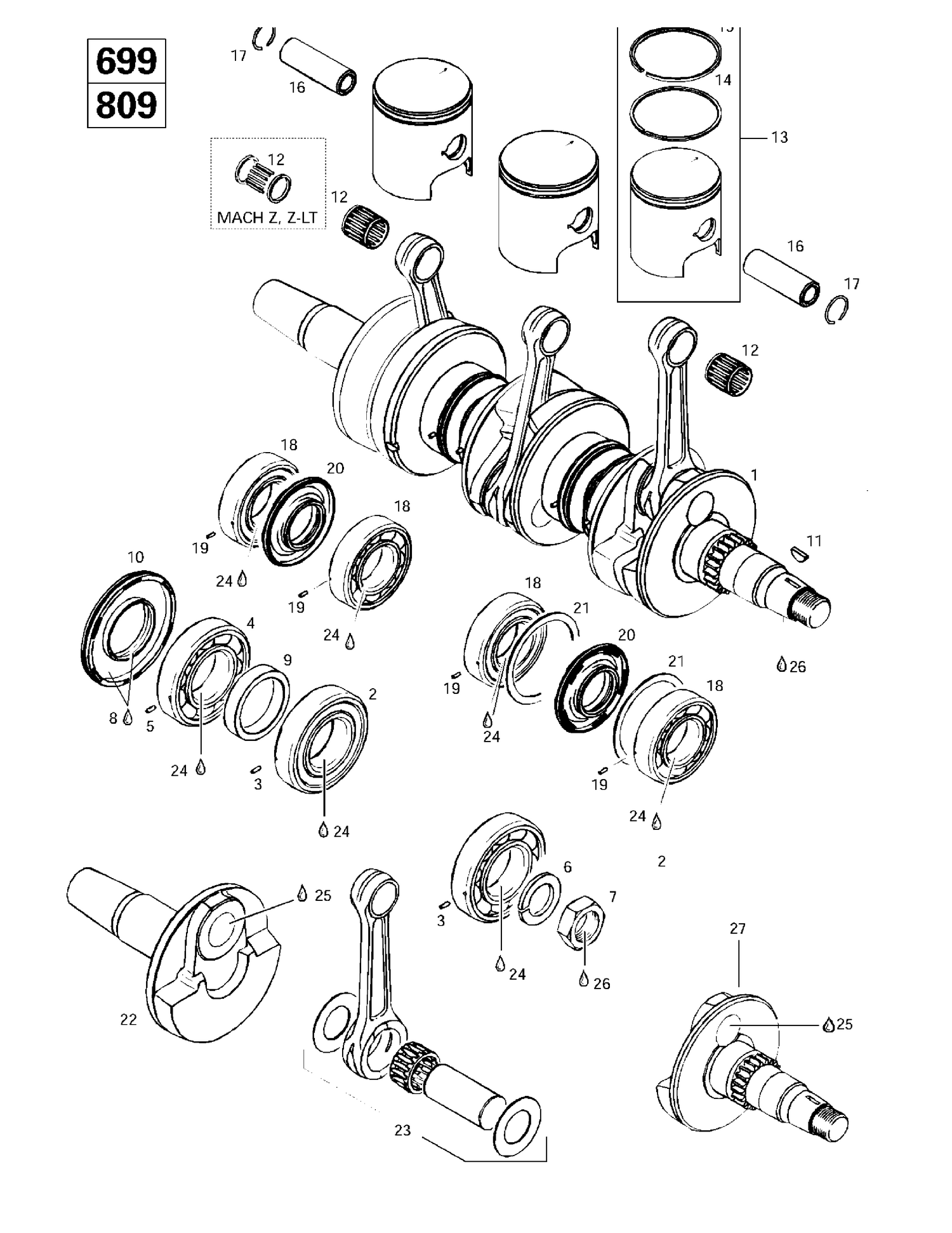 01- Crankshaft And Pistons (699, 809)