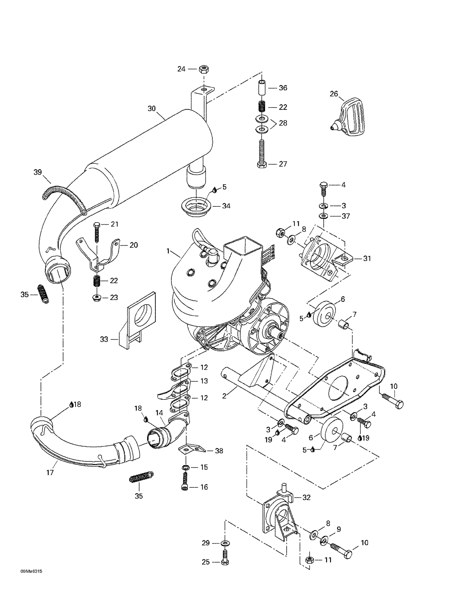 01- Engine Support And Muffler