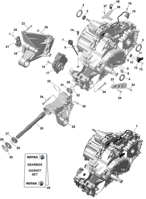 01- Rotax - Gearbox Ass'y And Drive Shaft - 420686509 Schematic