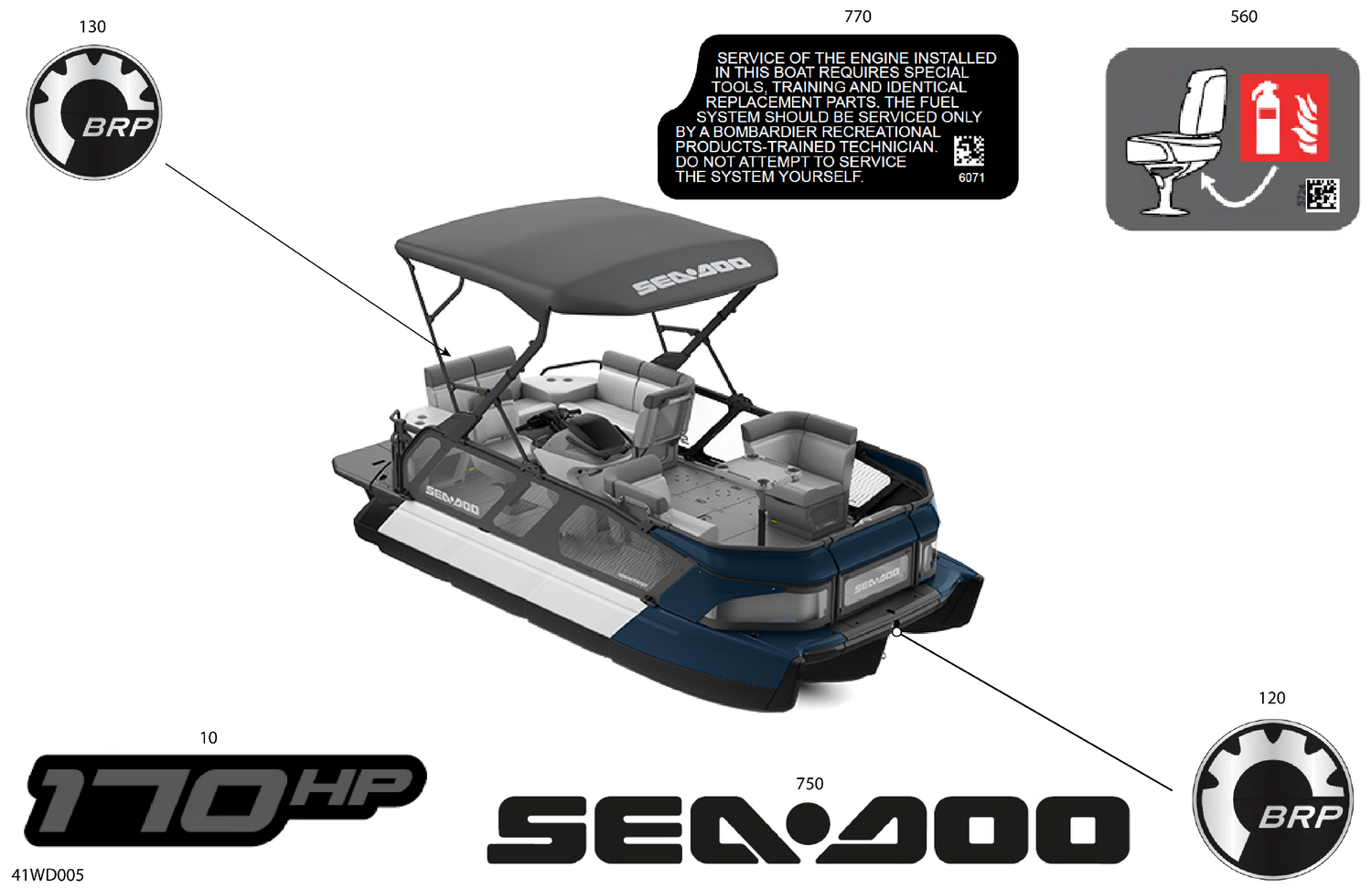 03- DECALS - Feature Decals - 170HP - Cruise Package