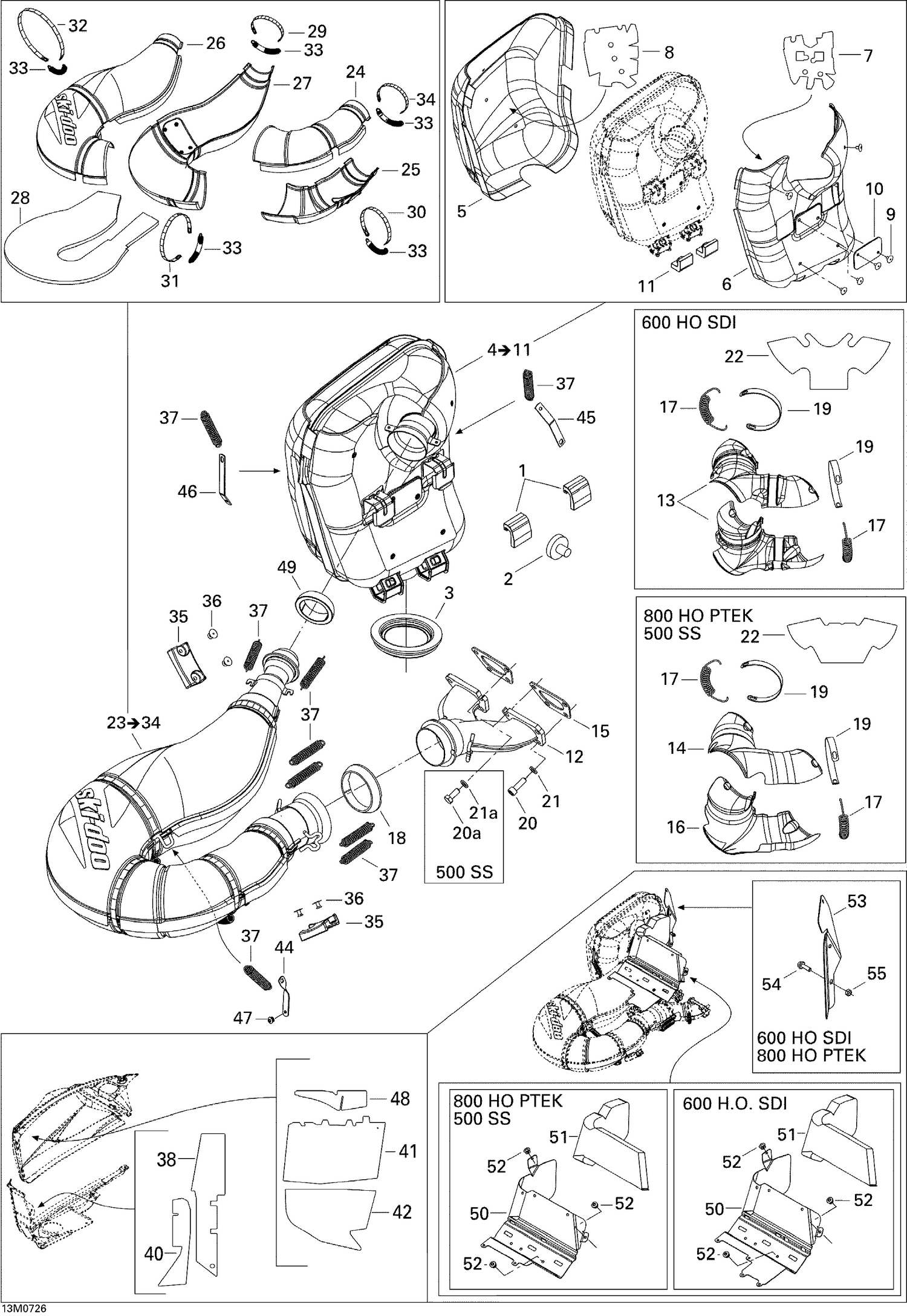 01- Exhaust System 800HO PTEK