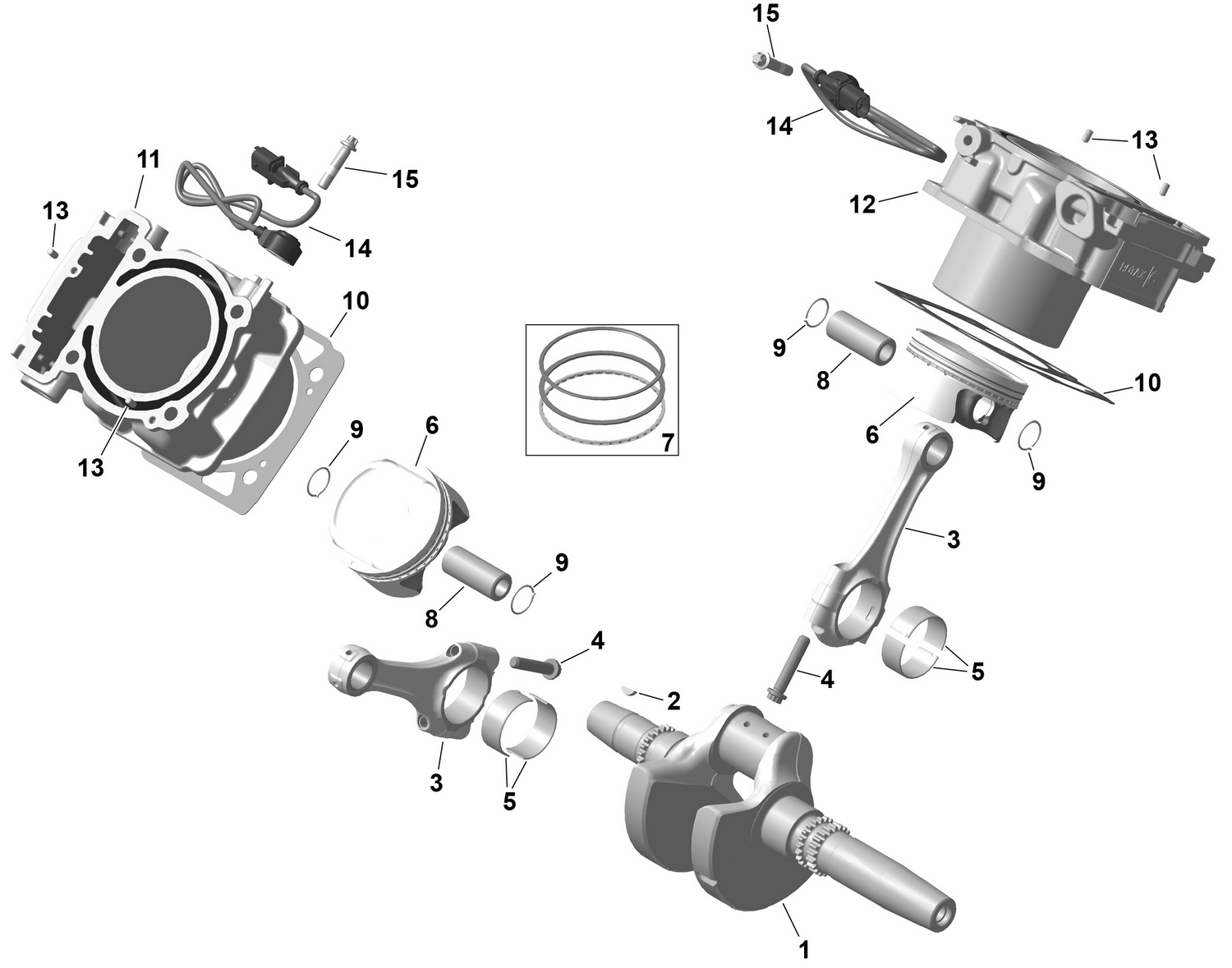 01- ROTAX - Crankshaft, Pistons and Cylinder
