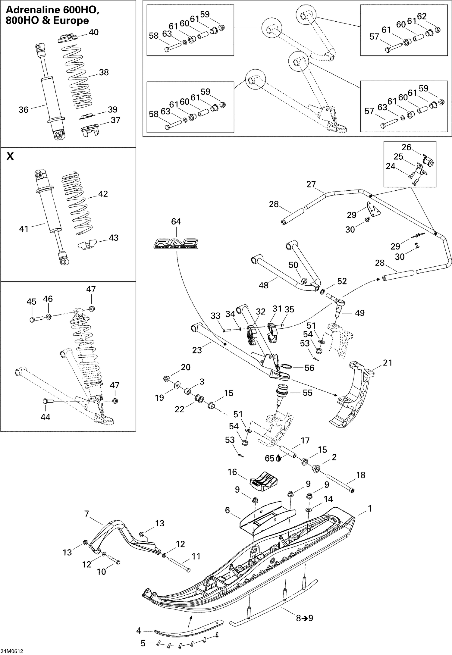 07- Front Suspension And Ski 800HO